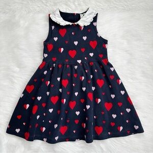 Janie and Jack Girl Toddler Size 6 Merchant Marine Heart Ponte Dress